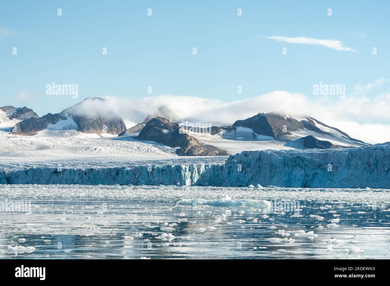 Paysage arctique de la mer du Nord, Longyearbyen, Svalbard, Norvège Banque D'Images