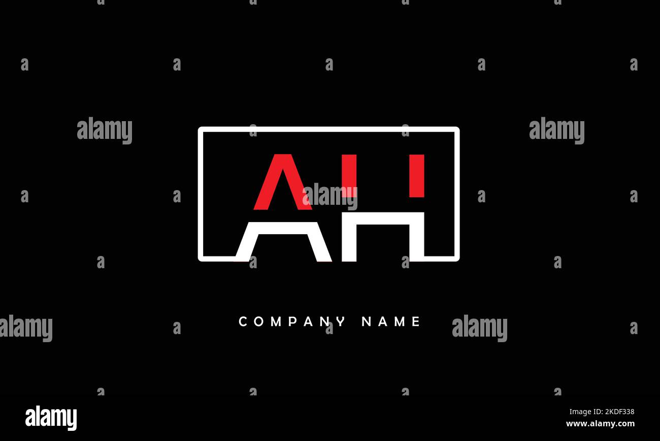 AH, HA lettres abstraites logo Monogram Illustration de Vecteur