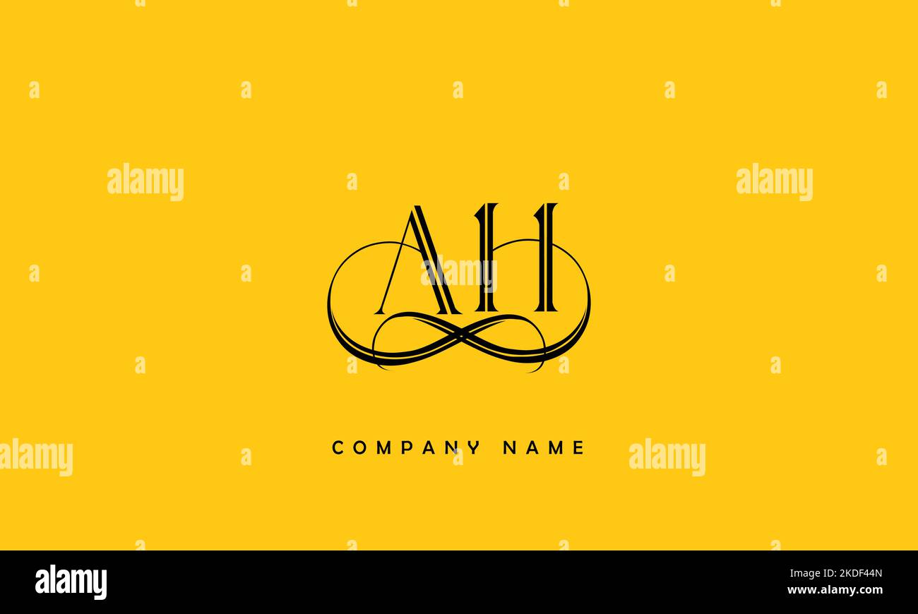 AH, HA lettres abstraites logo Monogram Illustration de Vecteur