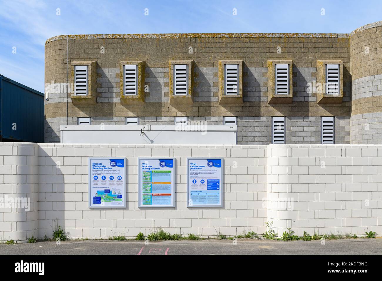 Station de pompage des eaux usées Margate, Margate, Kent, Angleterre, Royaume-Uni Banque D'Images