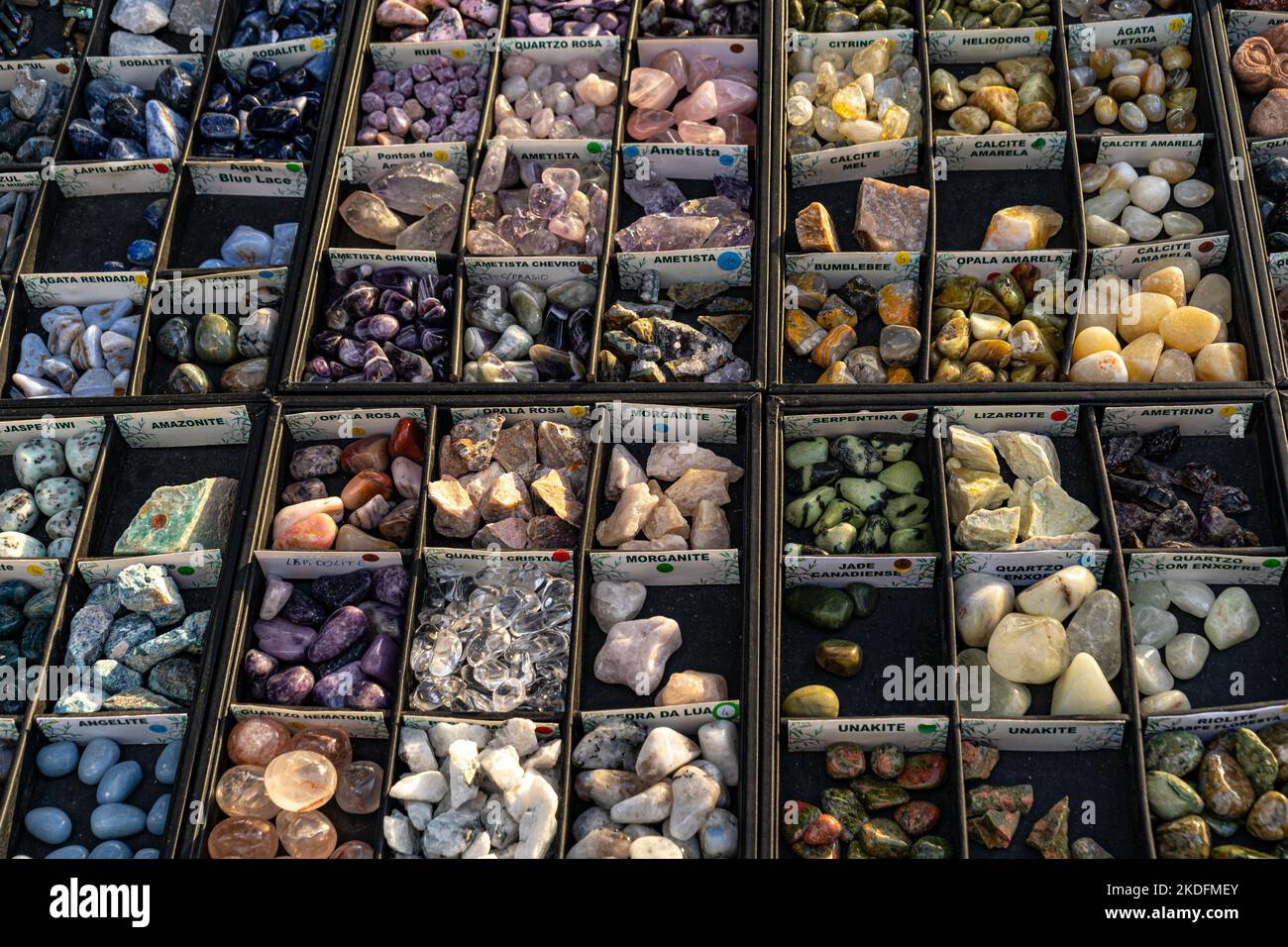 le marché des pierres de la chance ésotérique Banque D'Images