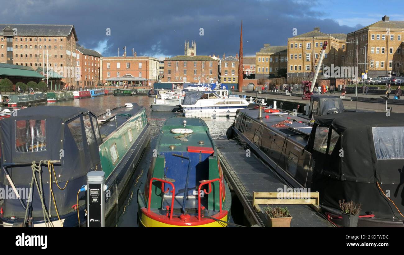 Bassin du canal de Gloucester, Gloucestershire, Angleterre Banque D'Images