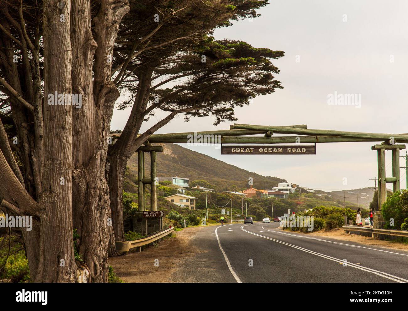 Panneau Great Ocean Road Banque D'Images