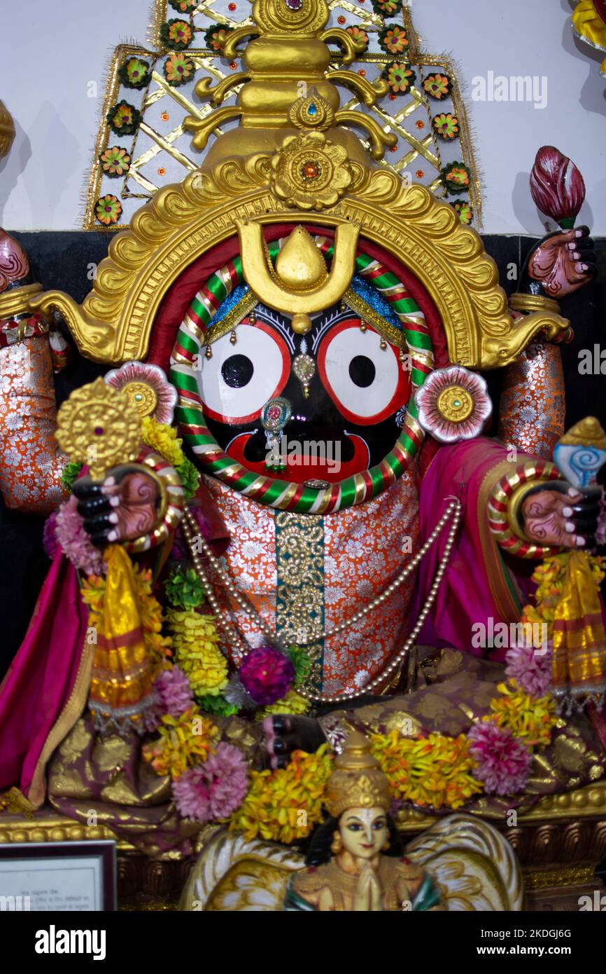 Jagannath est une incarnation du seigneur Vishnu et considéré comme le Dieu suprême par les Hindous Banque D'Images