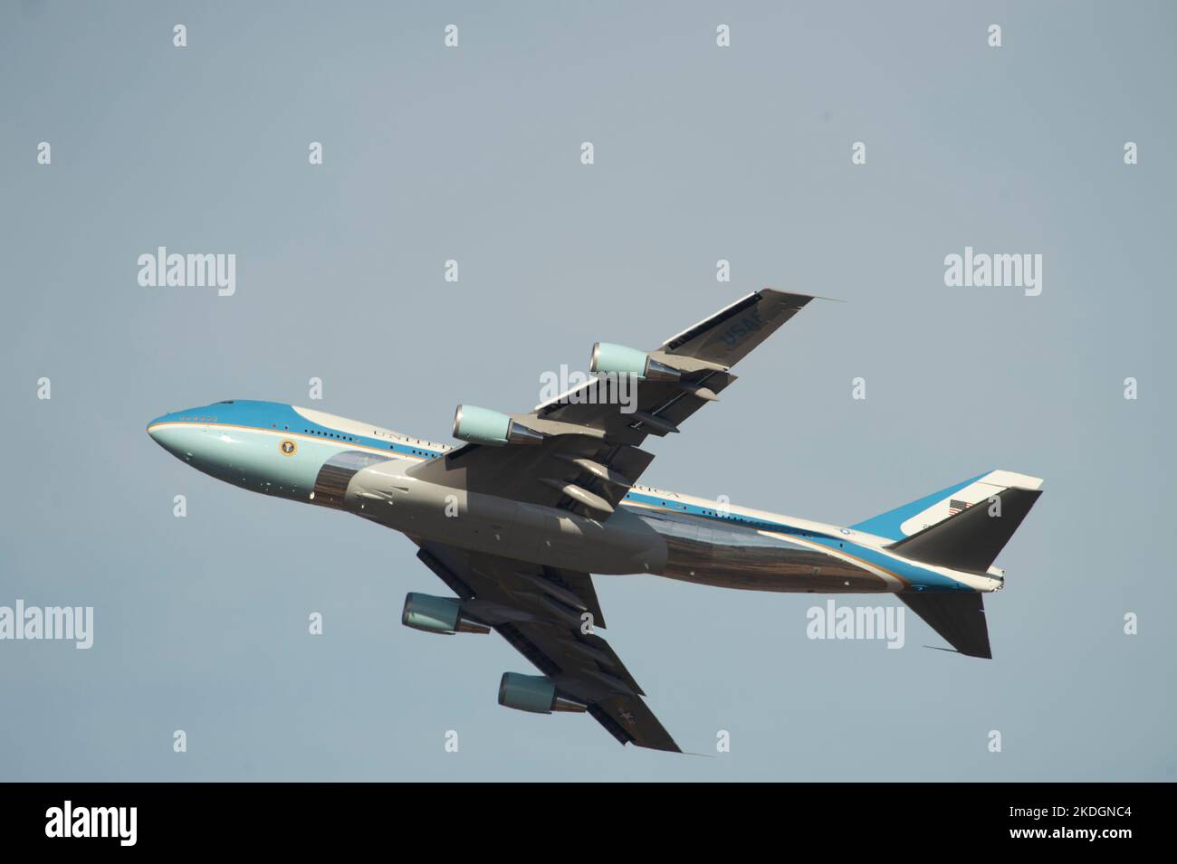 Air Force 1 au départ de MCAS Miramar à San Diego, Californie, le 11/5/2022 Banque D'Images