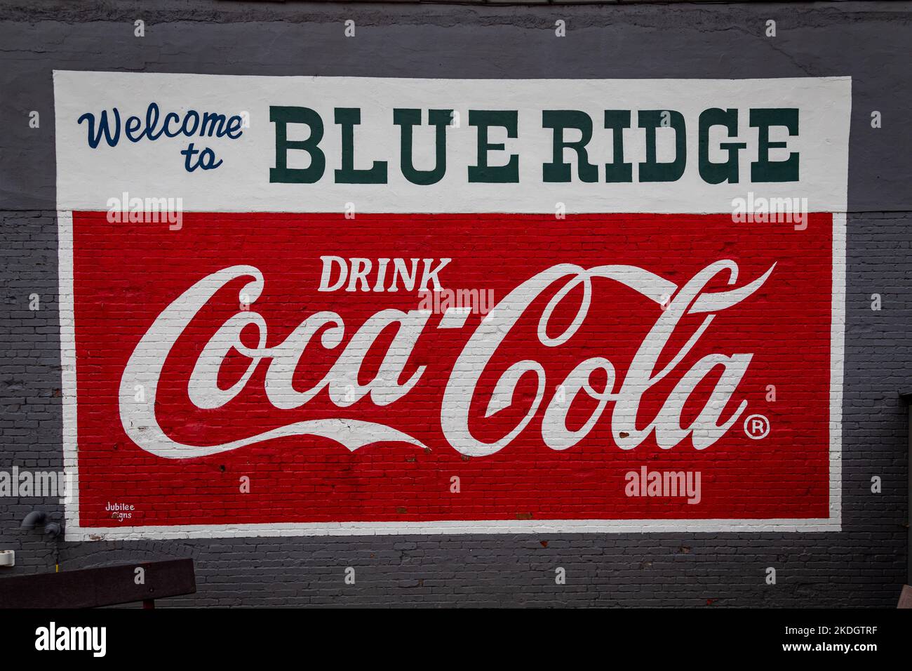 Panneau de bienvenue Blue Ridge Banque D'Images