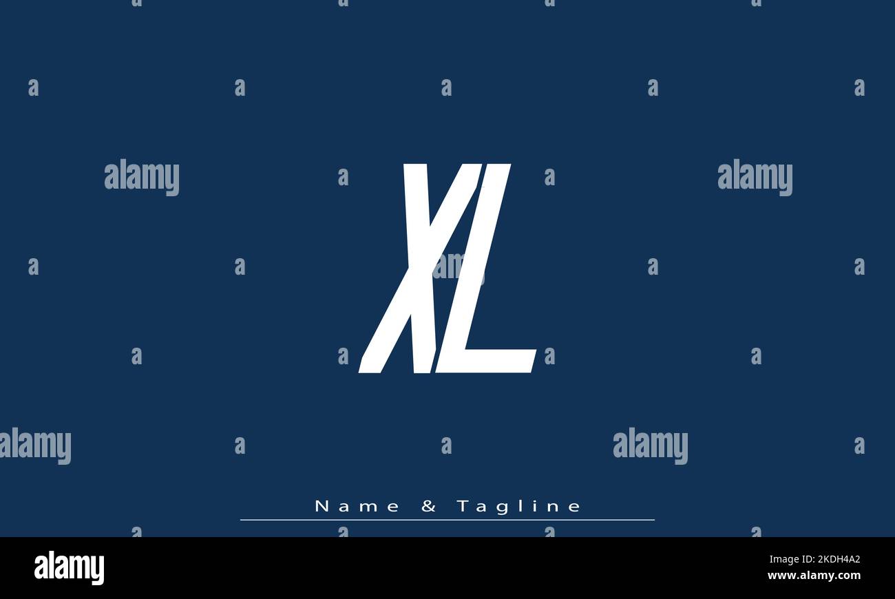 Lettres de l'alphabet initiales Monogram logo XL , LX Illustration de Vecteur