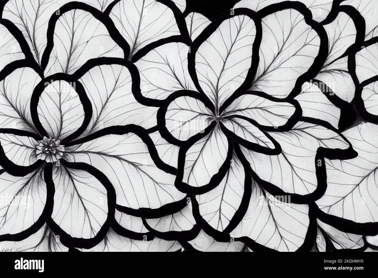Dessin Stylisé Noir Et Blanc