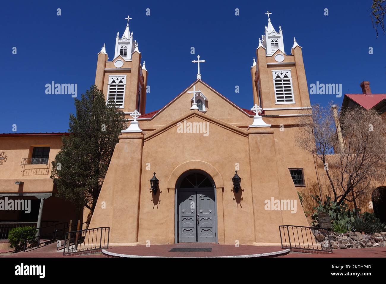 Église San Felipe de Neri dans la vieille ville d'Albuquerque Banque D'Images