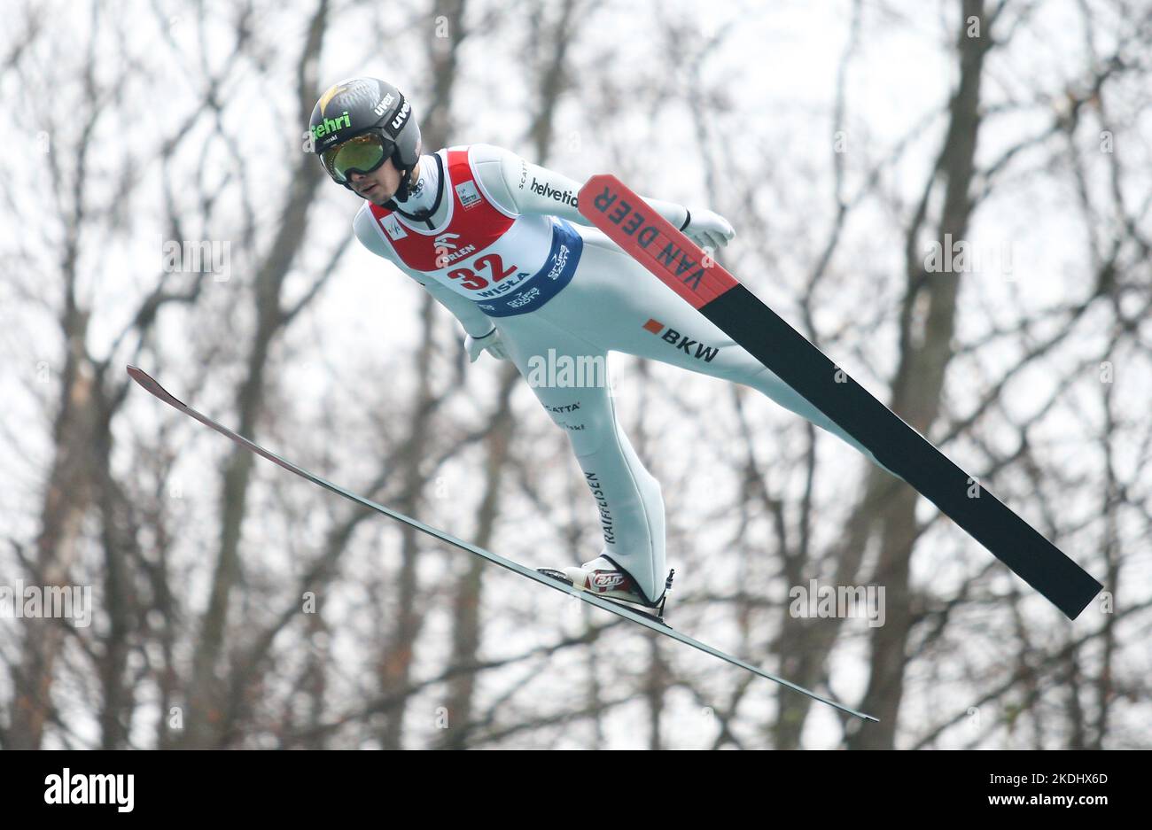 Wisla, Pologne. 06th novembre 2022. Sandro Hauswirth lors de la compétition individuelle de la coupe du monde de saut à ski FIS à Wisla. (Photo par Damian Klamka/SOPA Images/Sipa USA) crédit: SIPA USA/Alay Live News Banque D'Images