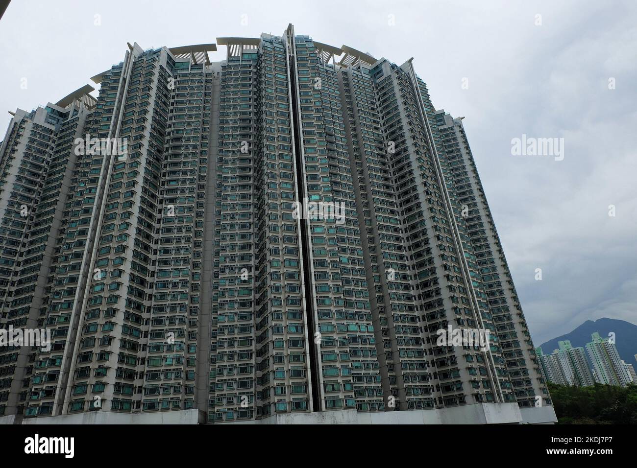 Architecture extérieure et design de haut condominium - Ocean Park, Hong Kong Banque D'Images