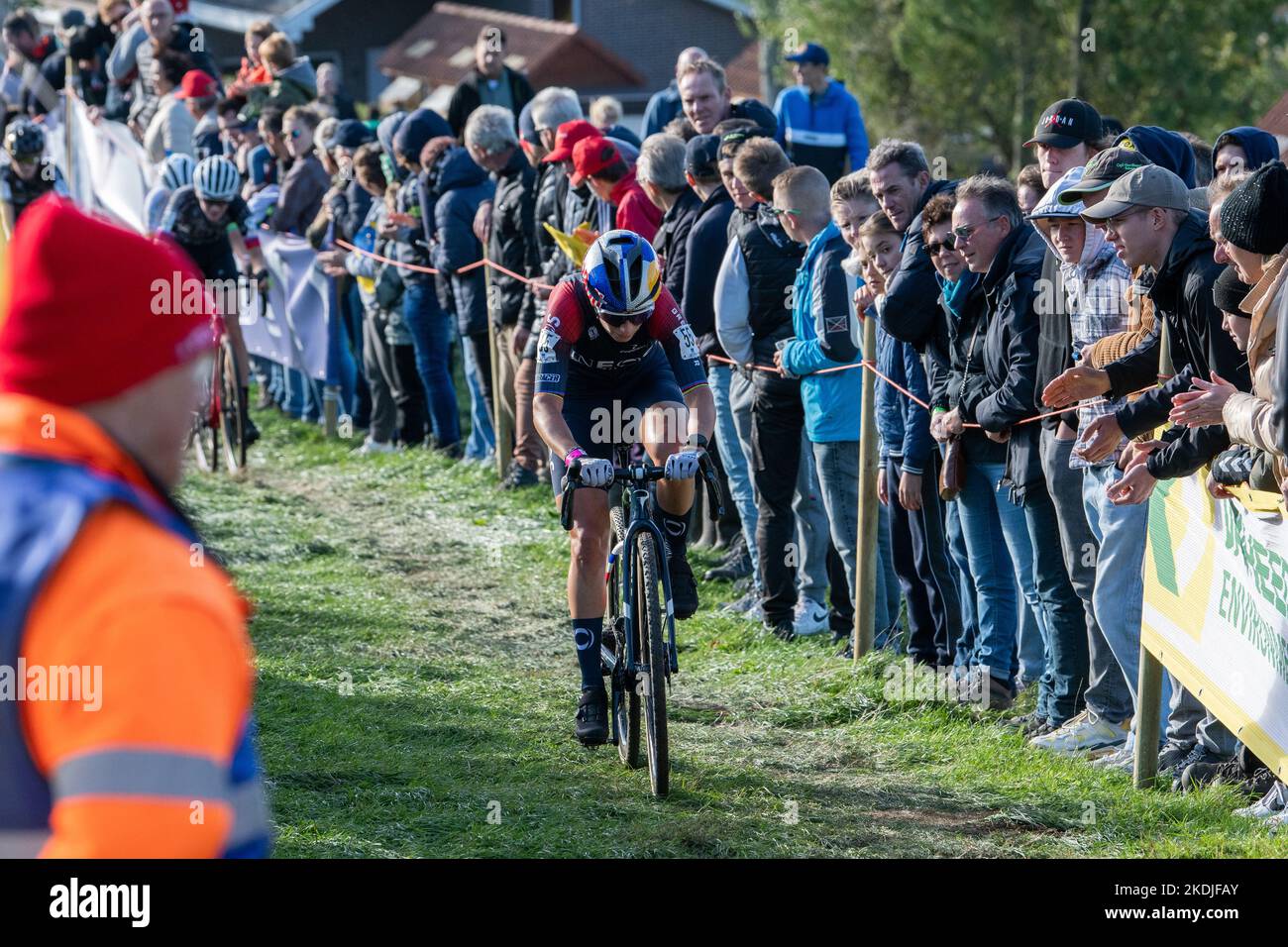 Pauline Ferrand-Prévot dans la Croix de Koppenberg Banque D'Images