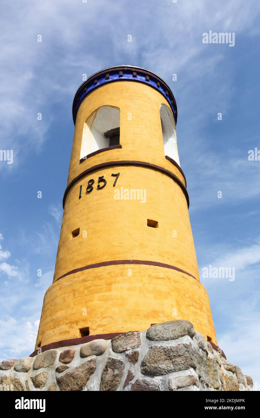 Le clocher de Nordby, sur l'île de Samso, au Danemark Banque D'Images