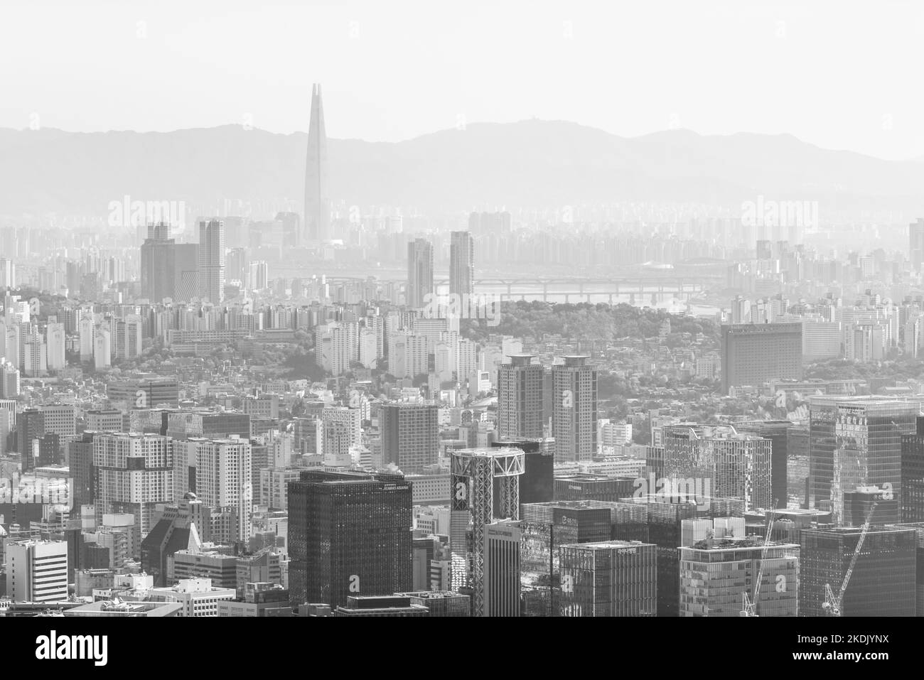 Séoul Corée du Sud vue panoramique depuis la montagne Inwangsan le 5 novembre 2022 Banque D'Images