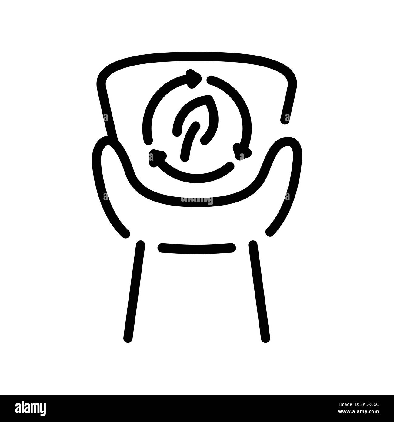 Icône de ligne couleur de chaise ECO. Pictogramme pour page Web Illustration de Vecteur