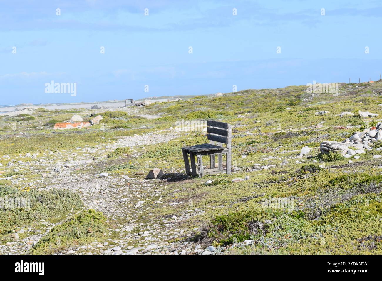 Un lieu à méditer au point de rencontre de deux océans Banque D'Images