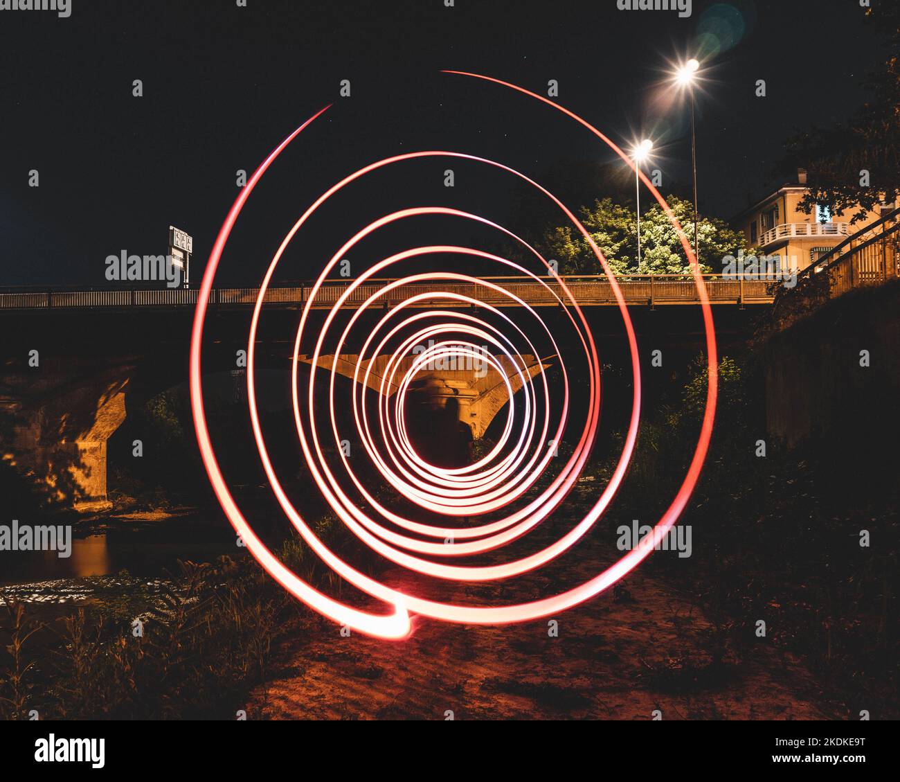 Sous le pont, Forlì, Italie Banque D'Images