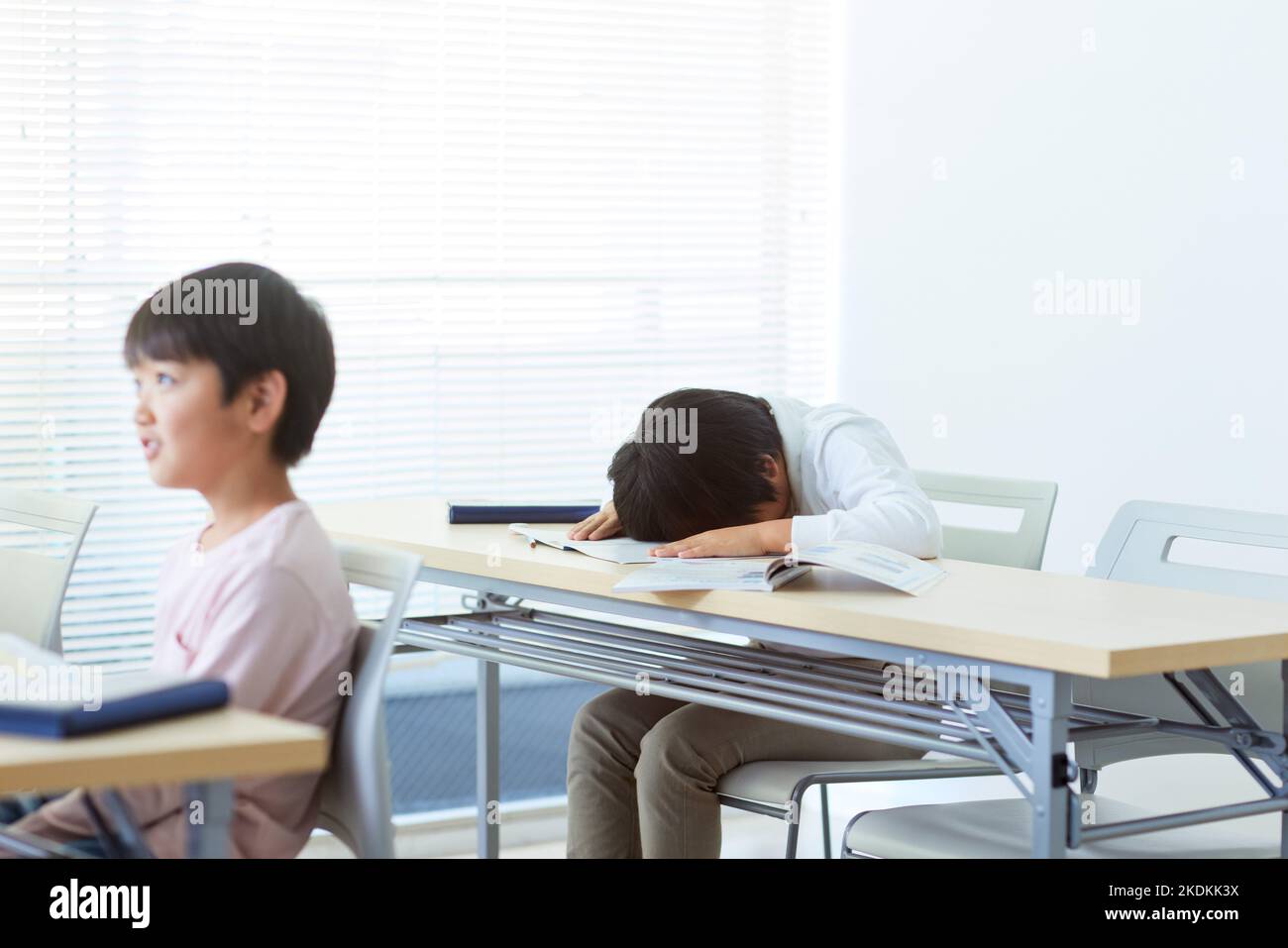 Les enfants japonais étudiant Banque D'Images