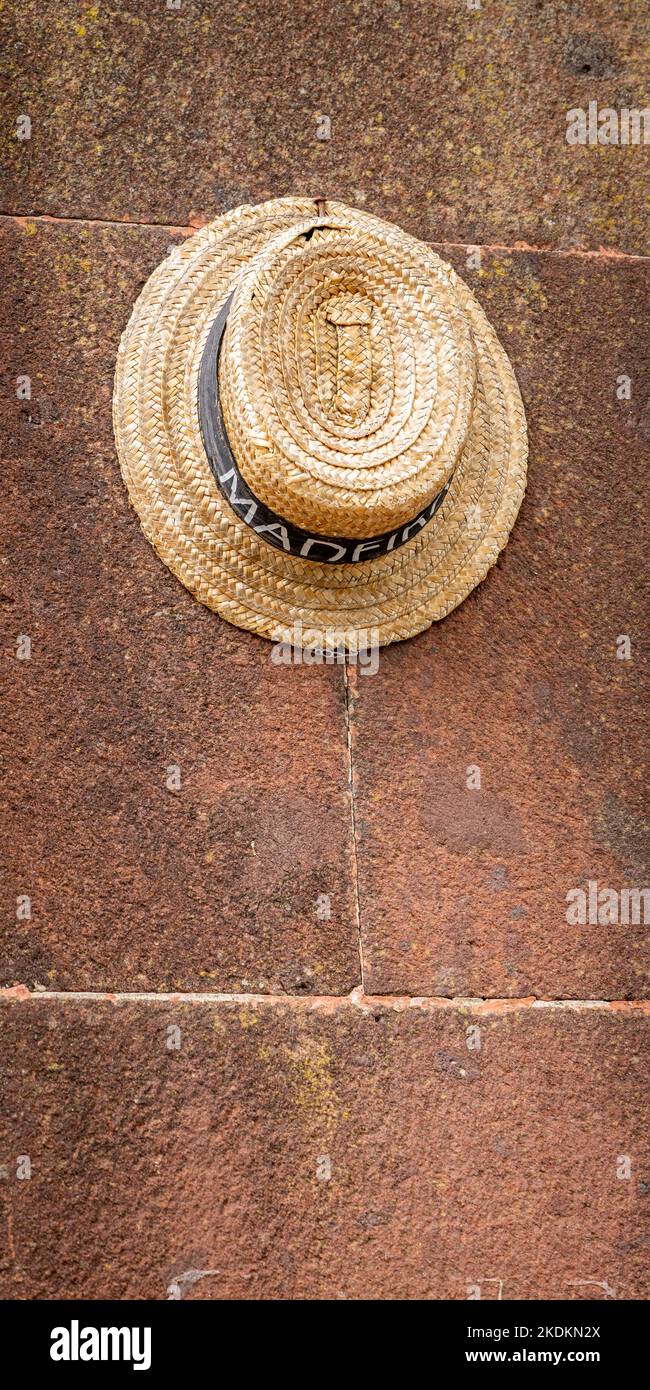 Chapeau de paille de Madère, Portugal. Banque D'Images