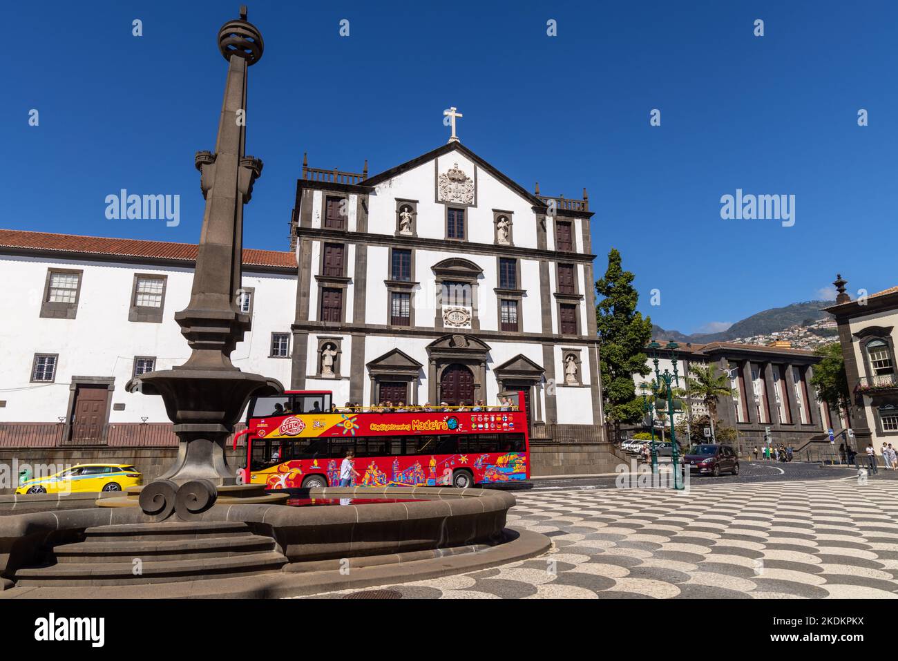 Praça do Município, Funchal, Madère, Portugal. Banque D'Images
