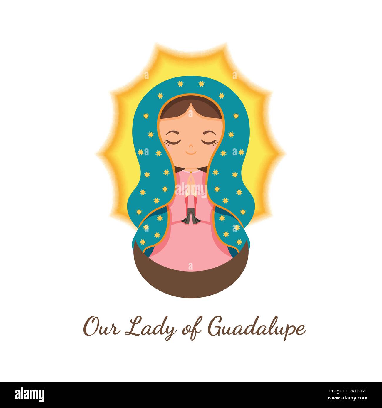 Notre Dame de Guadalupe. Illustration de Vecteur