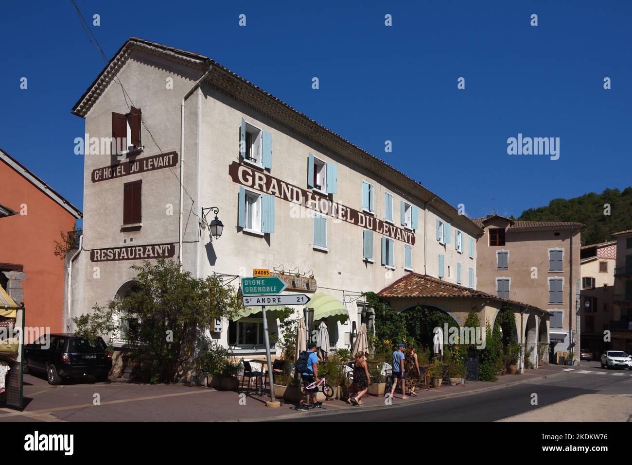 Hôtel & Restaurant, Grand Hôtel du Levant, Castellane Alpes-de-haute-Provence Provence Provence France Banque D'Images