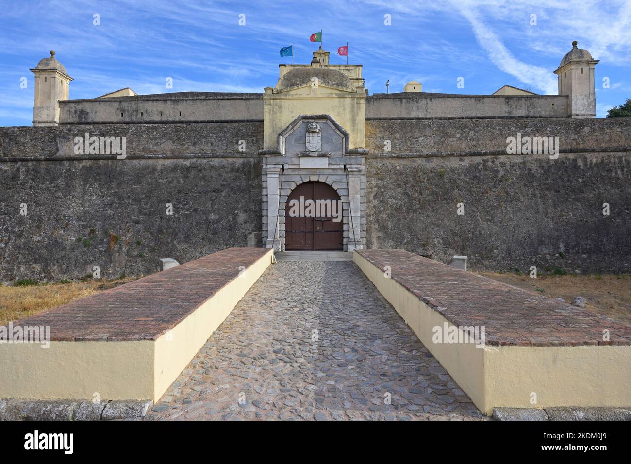 Porte principale, 17th Century Saint Lucy ou Saint Lucy ou fort de Saint Luzia, Elvas, Alentejo, Portugal Banque D'Images