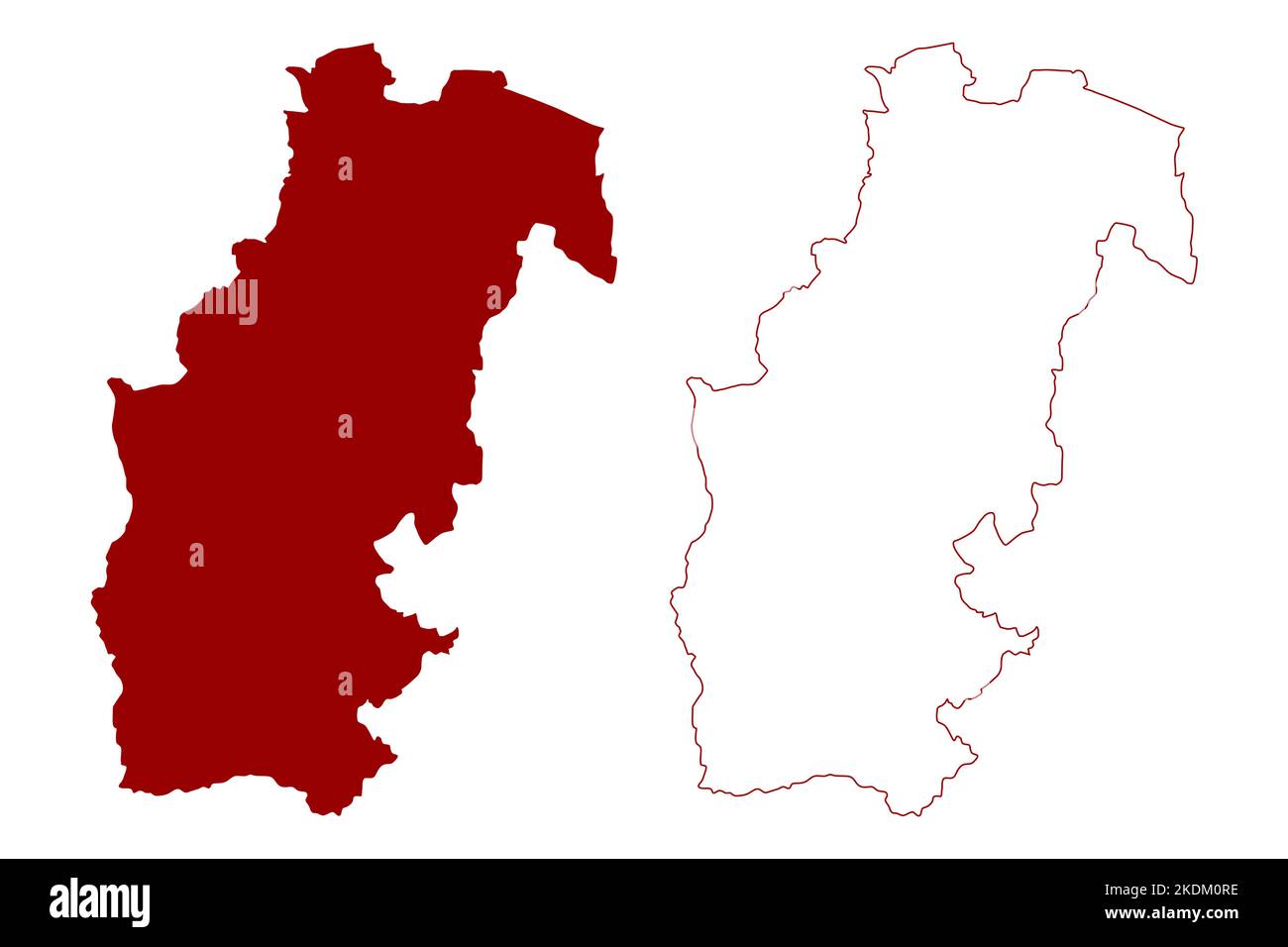 Sevenoaks zone non métropolitaine (Royaume-Uni de Grande-Bretagne et d'Irlande du Nord, comté cérémonial de Kent, Angleterre) illustration vectorielle, s Illustration de Vecteur
