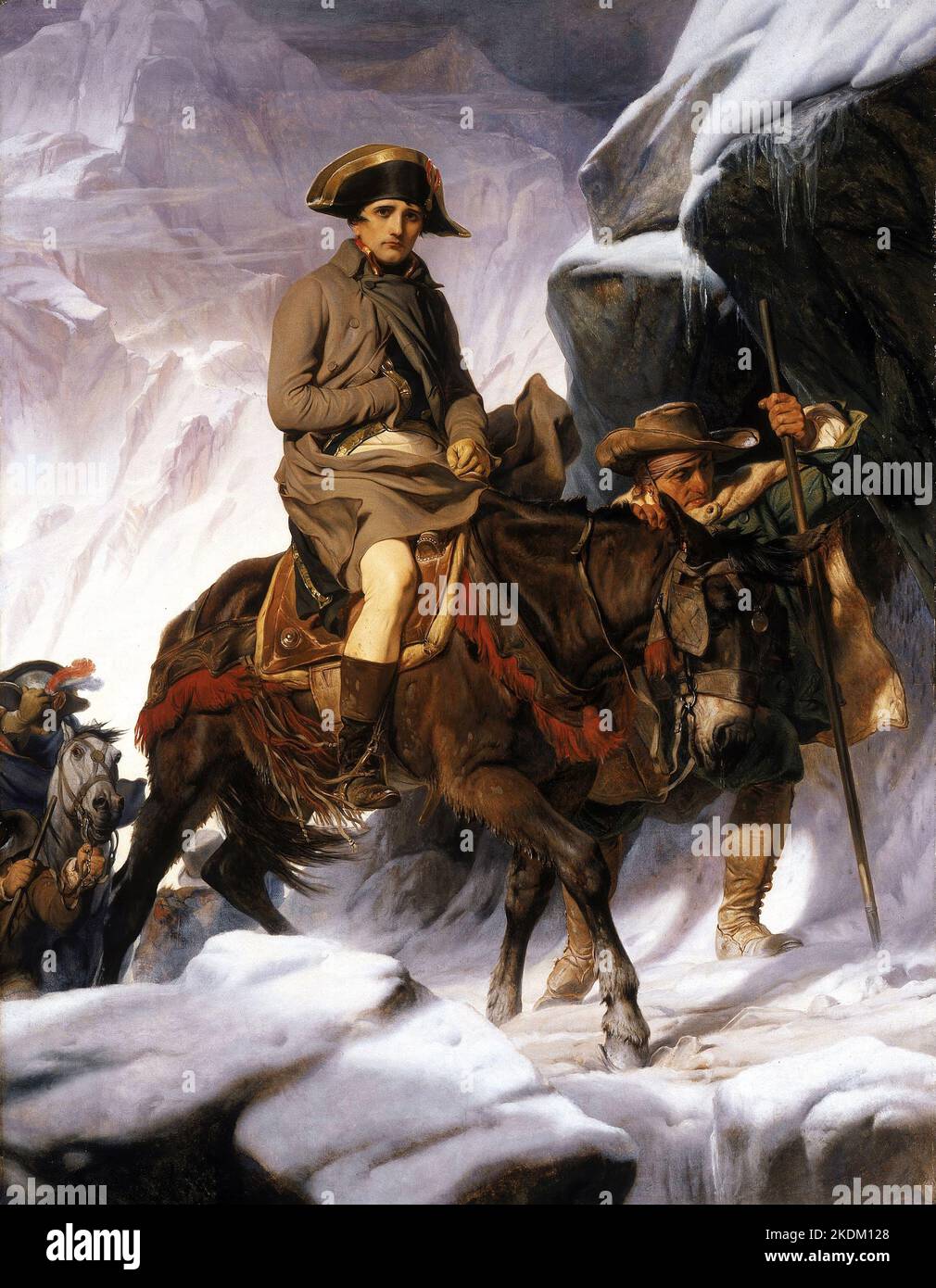 Paul Delaroche - Napoléon traversant les Alpes - c 1850 Banque D'Images