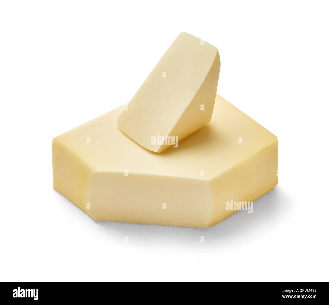 beurre ingrédient alimentaire lait de petit déjeuner gras produit margarine bloc jaune lait frais cholestérol cuisson Banque D'Images