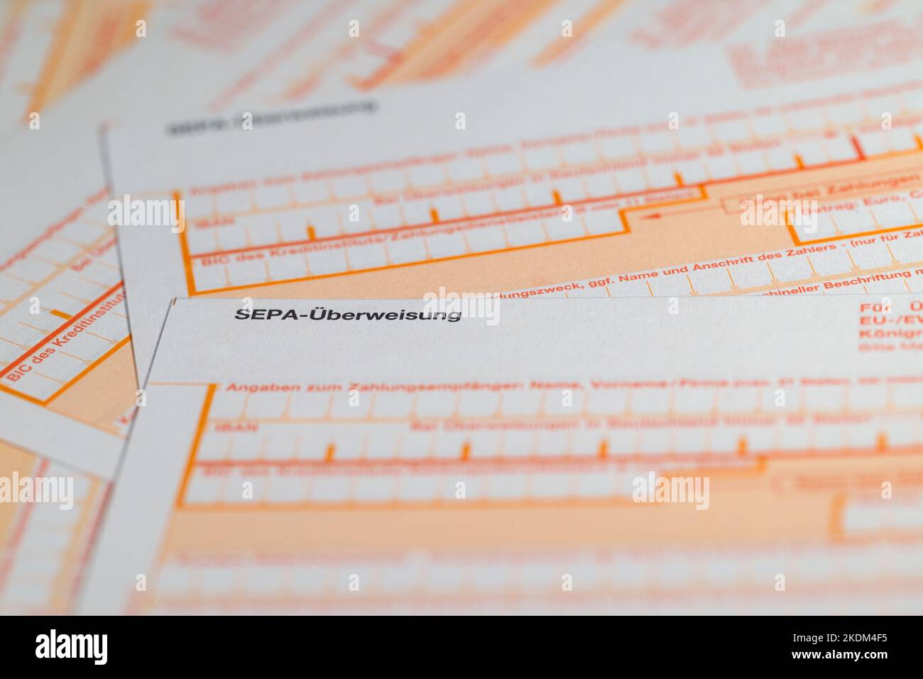 Virement argent en Europe avec l'empreinte 'Sepa-Überweisung',traduction 'Sepa transfer' Banque D'Images