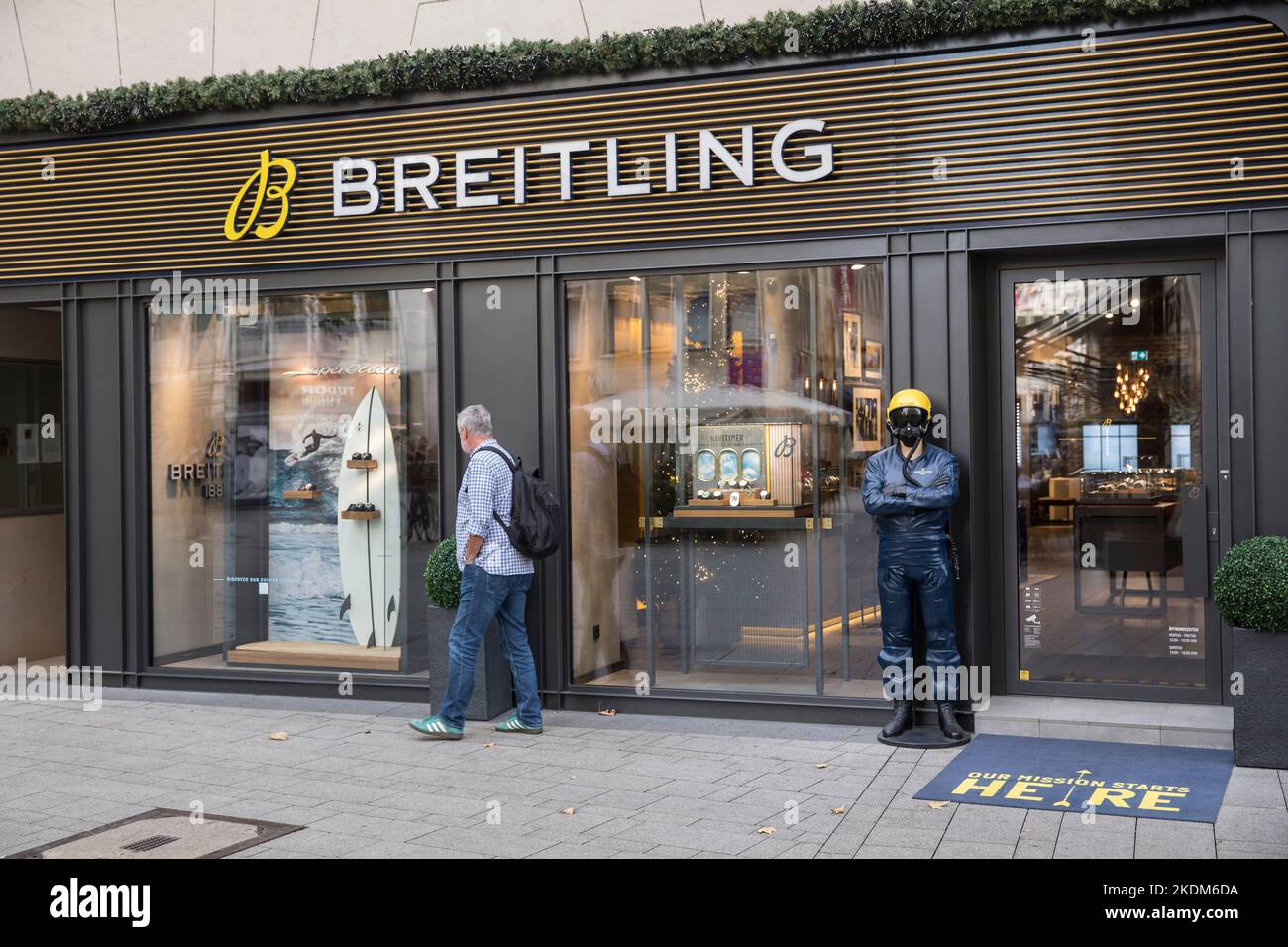 Breitling boutique à Wallrafplatz dans le centre-ville, Breitling montres, Cologne, Allemagne. Breitling Boutique am Wallrafplatz dans der Innenstadt, Brei Banque D'Images