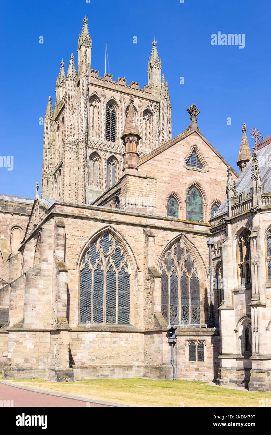 Hereford Cathedral Hereford Herefordshire Angleterre GB Europe Banque D'Images