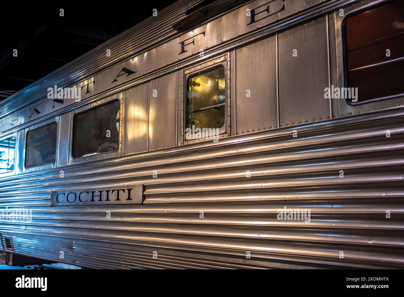 Le wagon « cochti » a été nommé d'après un pueblo indien de 1 000 ans au Nouveau-Mexique. Il a été utilisé comme voiture de luxe pour le chemin de fer AT & SF à partir de 1937 Banque D'Images