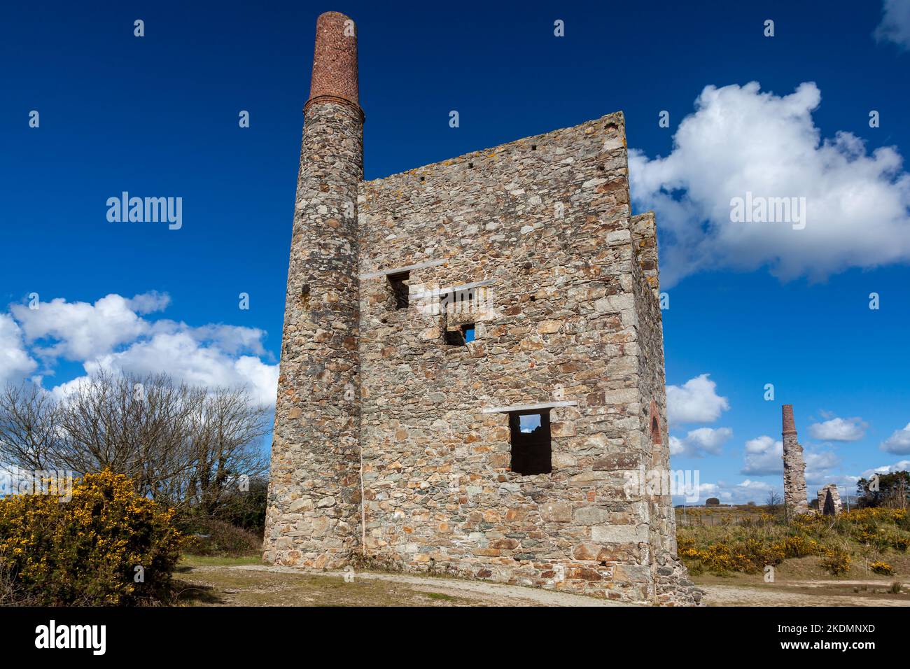 Cornish Engine House à la mine Hallenbeagle près de Redruth Cornwall, Angleterre, Royaume-Uni Banque D'Images