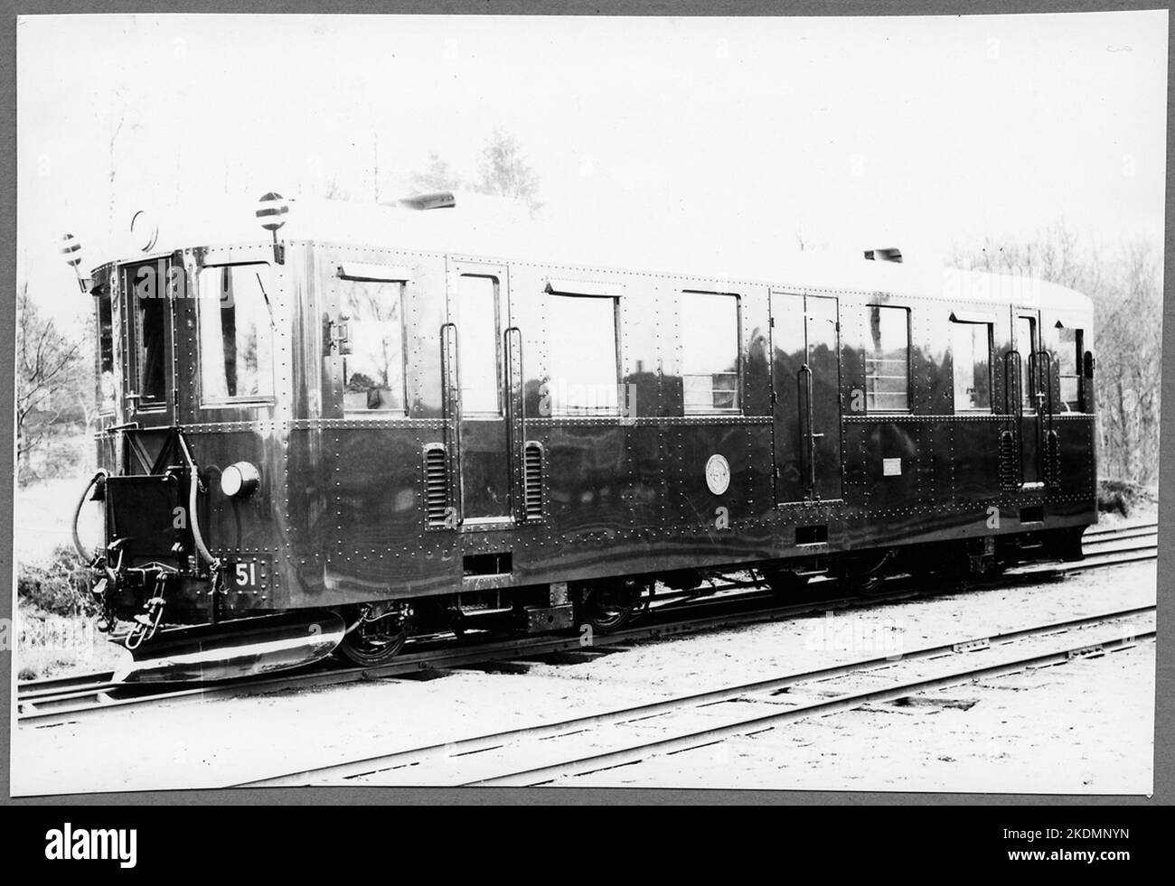 Västergötland - Gothenburg Railway, VGJ Motorvagn 51. Banque D'Images