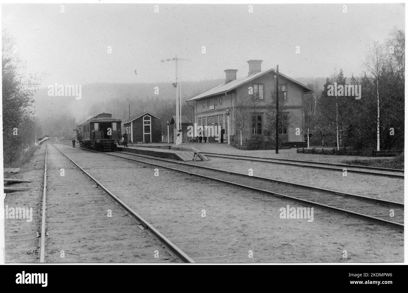 Gare de Bergsgården. Banque D'Images