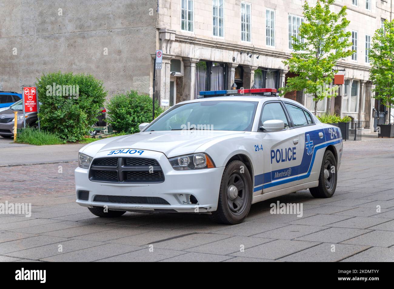 Dodge Charger de la police de Montréal Banque D'Images