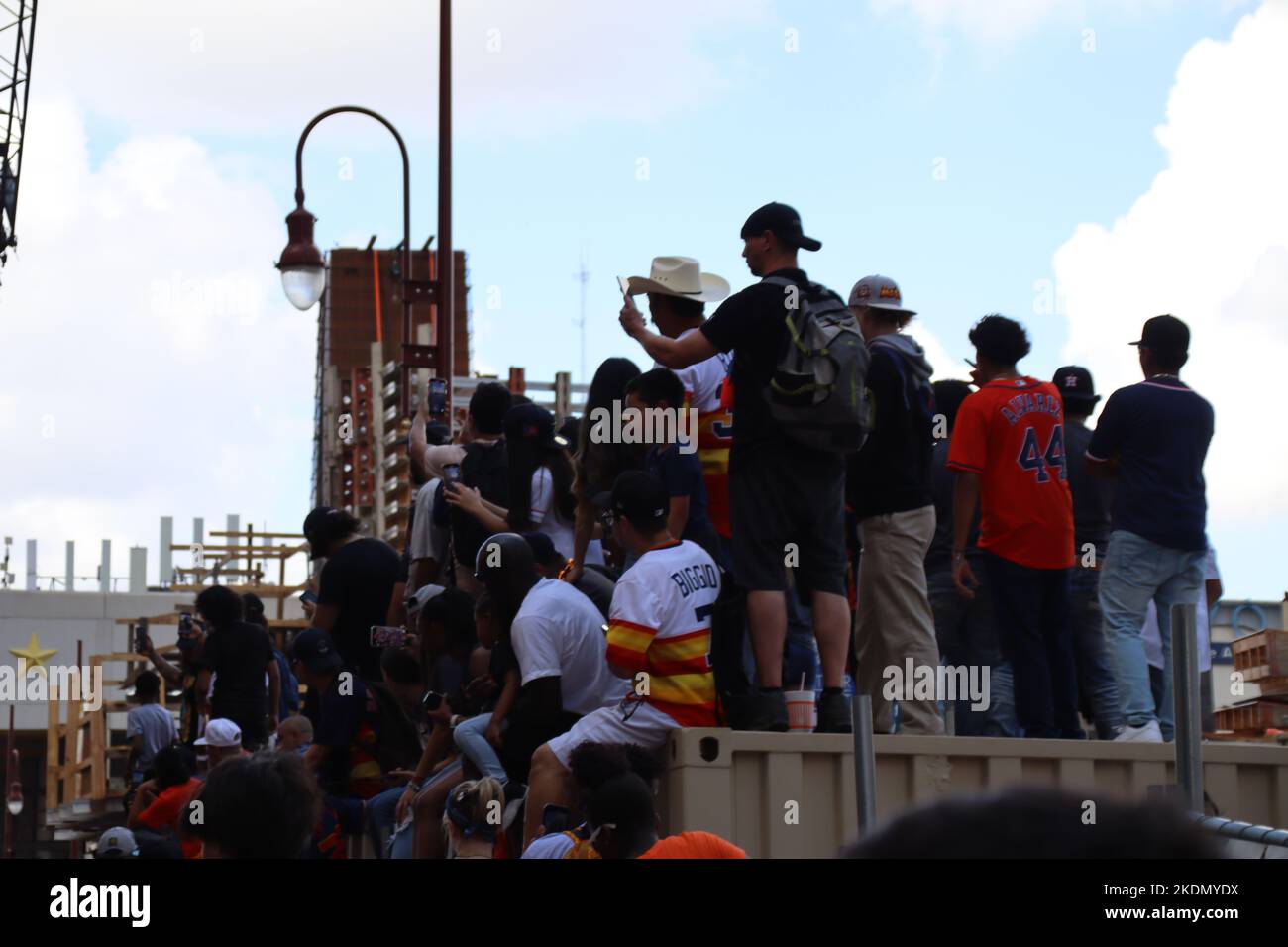 Houston, États-Unis. 7 novembre 2022. Les foules de la série mondiale d'Astros au centre-ville de Houston plus d'un million de fans d'Astros devaient se rendre à la parade de la victoire d'Astros au centre-ville de Houston après avoir remporté la série mondiale 2022. Crédit : Robert Balli/Alay Live News Banque D'Images