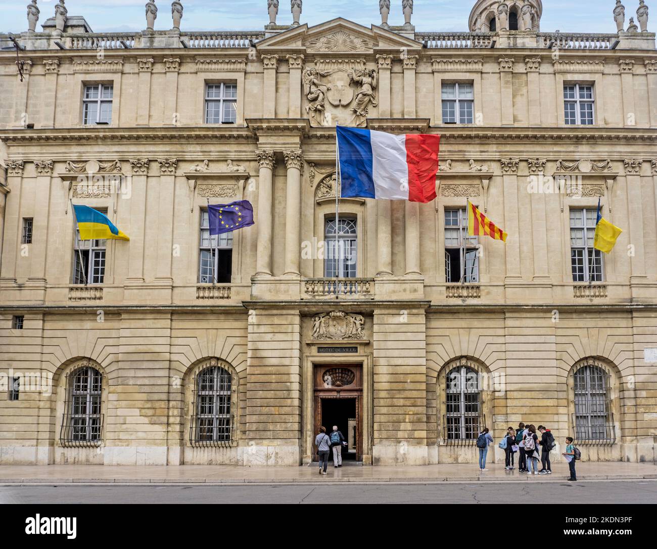 Hôtel de ville, Hôtel de ville, place de la République, Arles, France. Banque D'Images