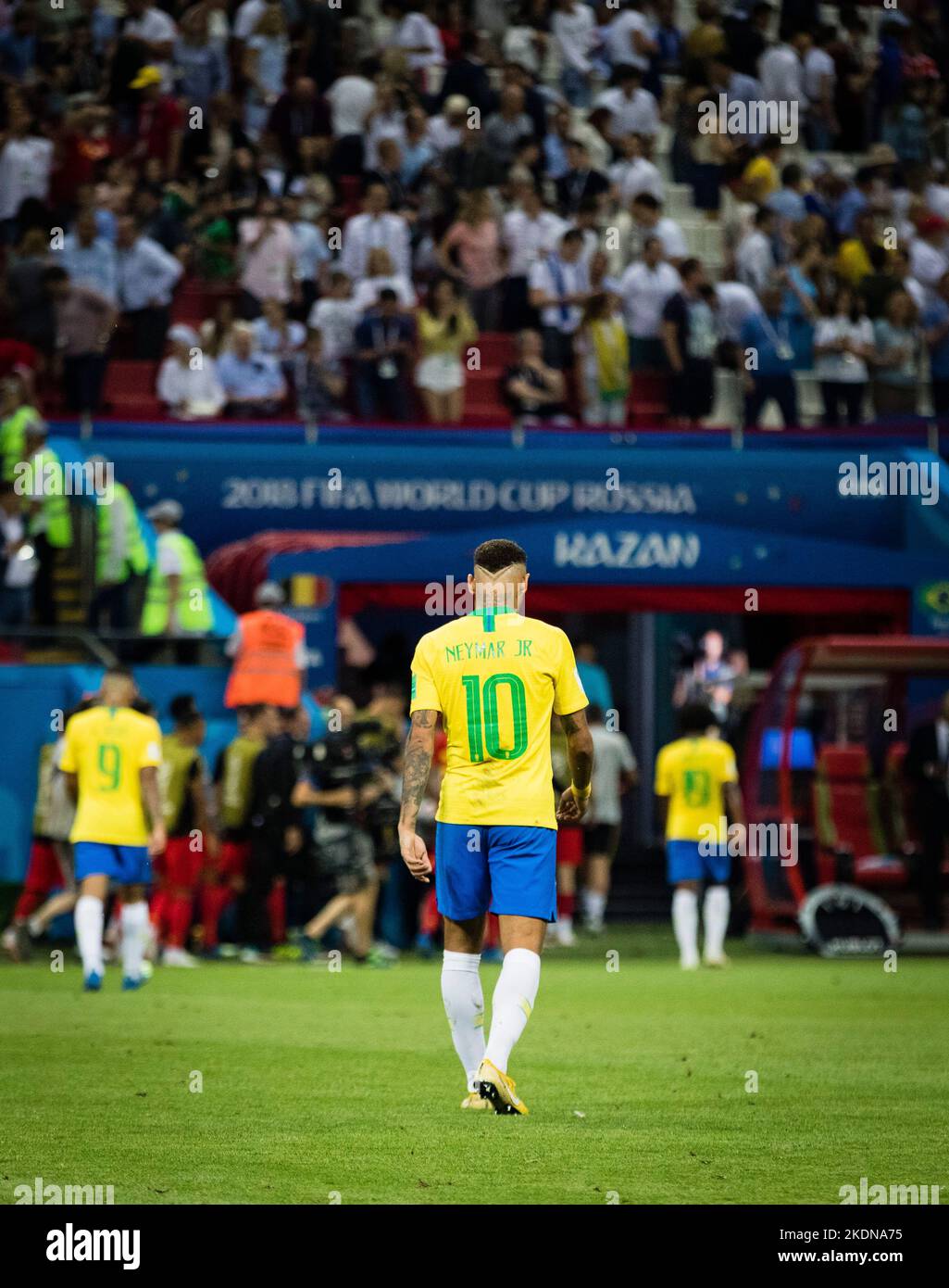 Kasan, 06.07.2018 Neymar (Brasilien) enttäuschter Abgang Brasilien - Belgien Copyright (nur für journalistische Zwecke) par : Moritz Müller, Wilhelm-R Banque D'Images