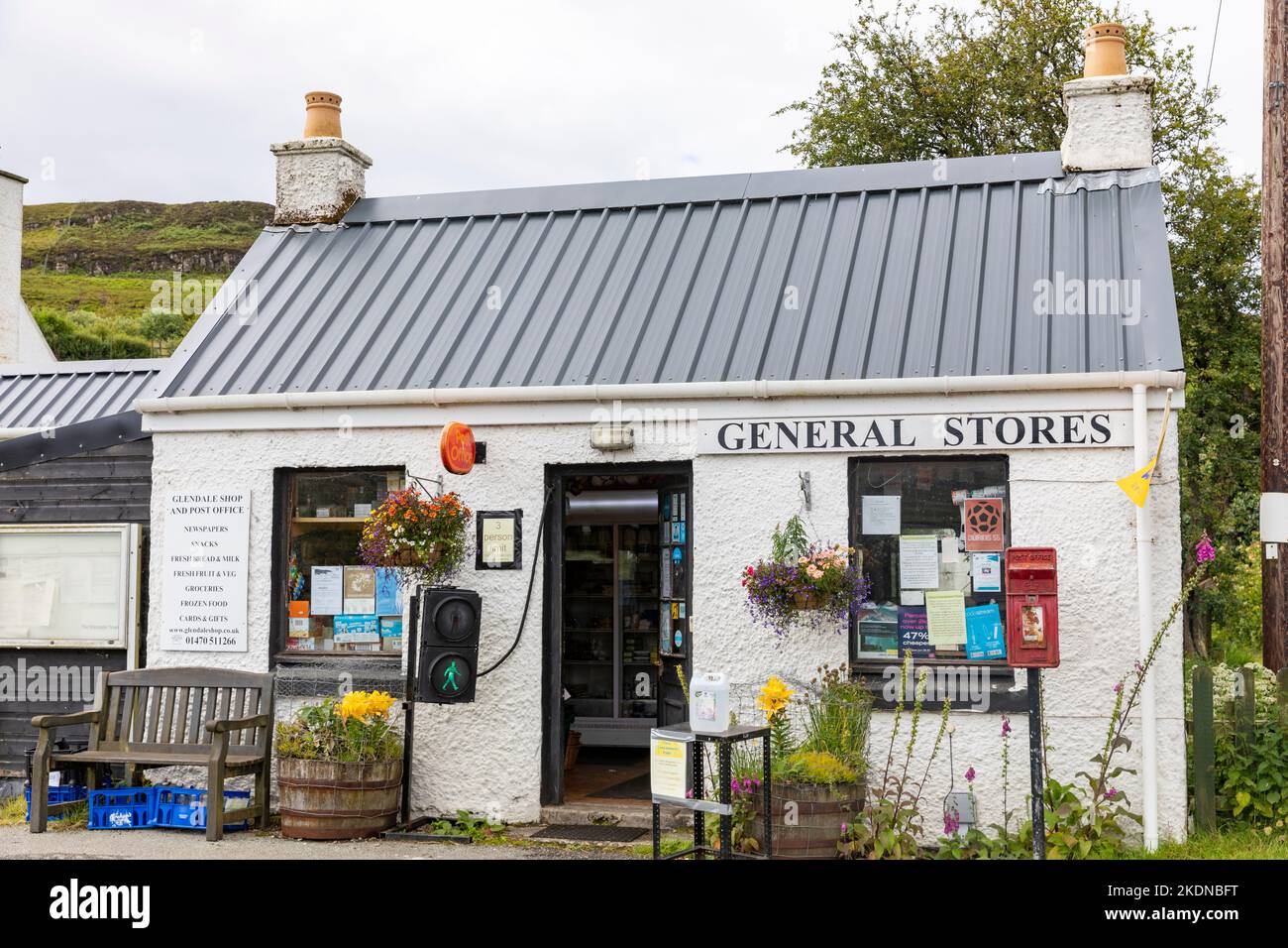 Glendale bureau de poste et magasin général dans cette propriété communautaire sur l'île de Skye, Écosse, Royaume-Uni, été 2022 Banque D'Images