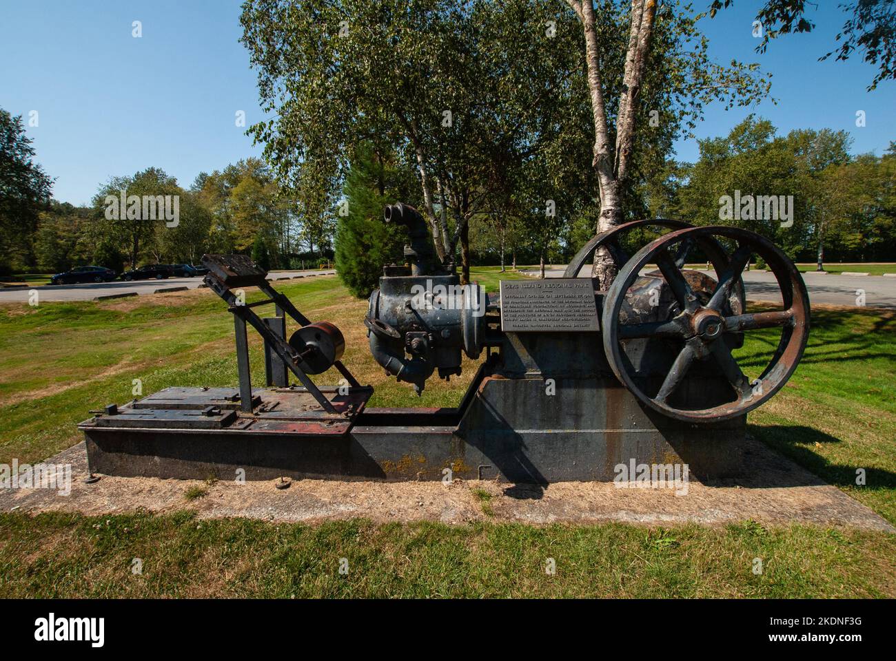 Machine à vapeur au parc régional de Deas Island, Delta, Colombie-Britannique, Canada Banque D'Images