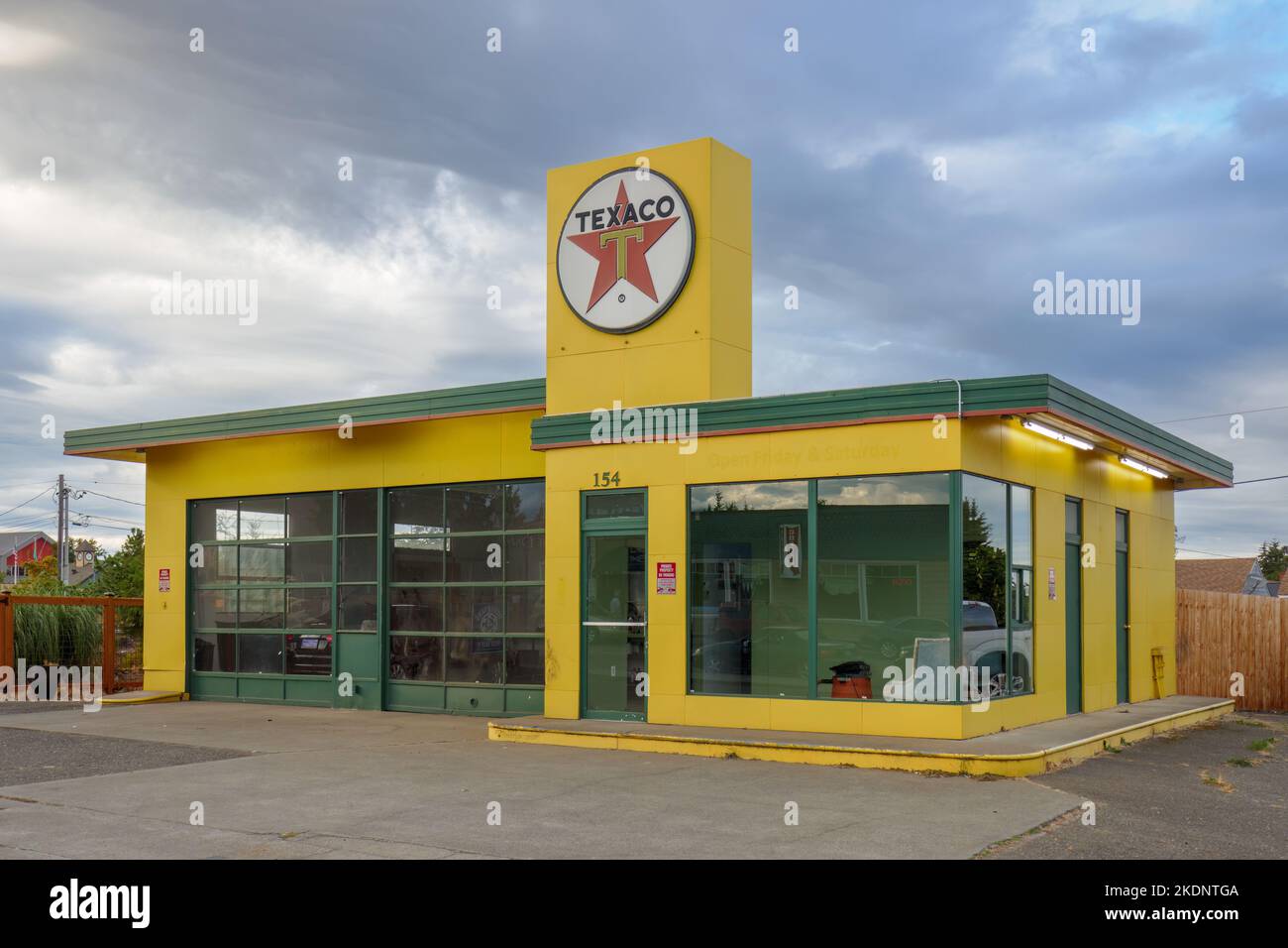 Station service Texaco vintage. Sequim, Washington. Banque D'Images