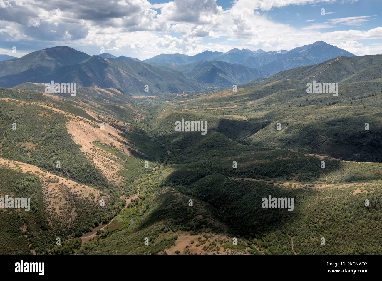 Vue aérienne du mont Timpanogos en été Banque D'Images