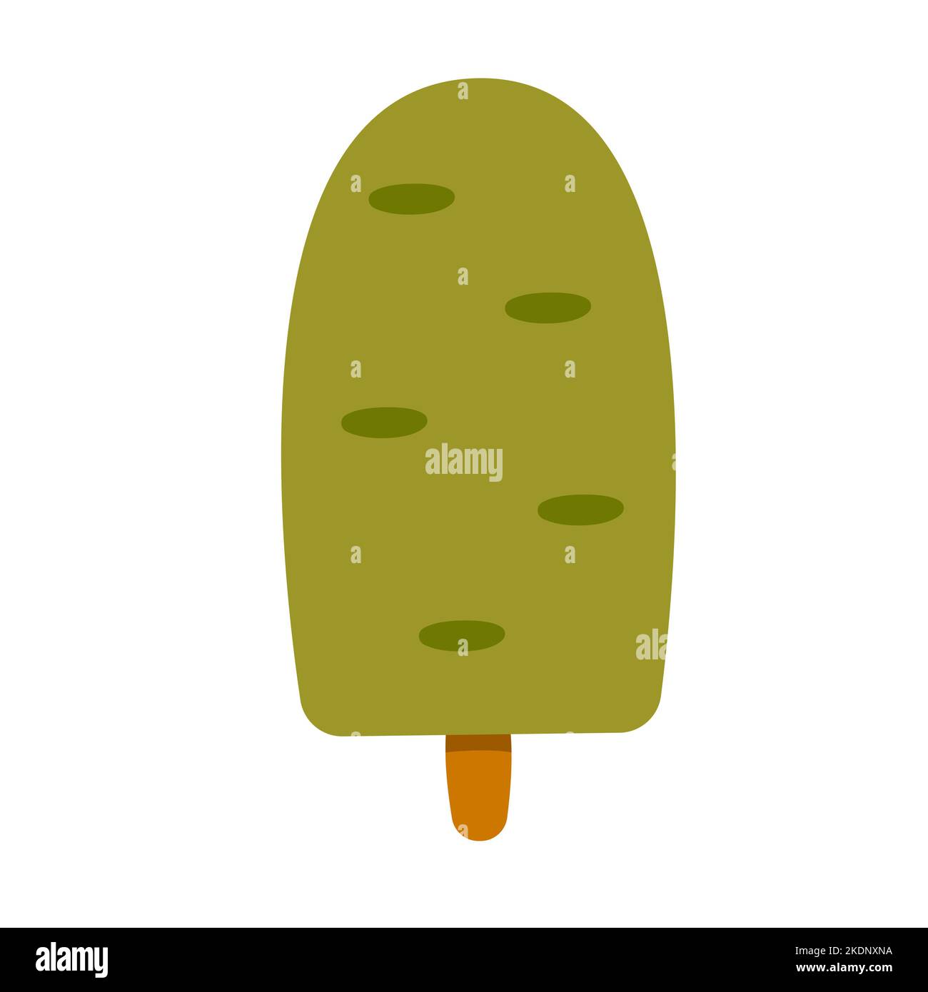 Un petit arbre jouet. Illustration simple à vecteur de couleur. Décoration pour les enfants Illustration de Vecteur