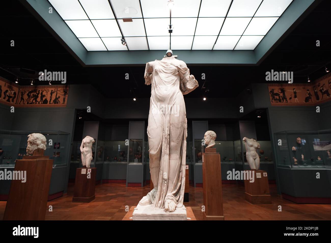 Une exposition de musée dédiée à l'histoire de l'empire romain Banque D'Images