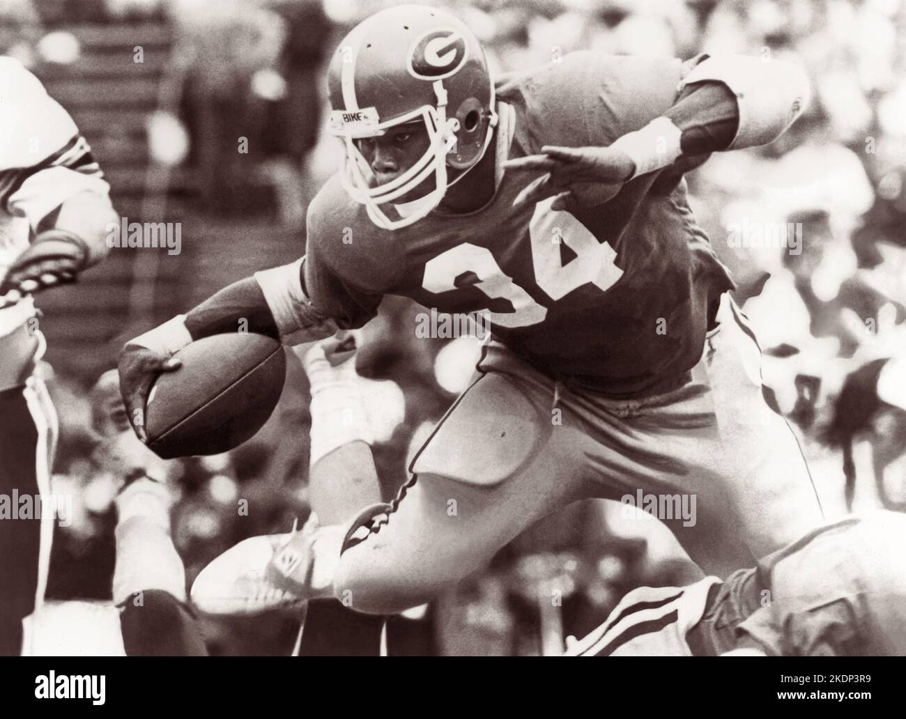 !982 vainqueur du trophée Heisman, en course de retour à Hershel Walker, lors d'un match de football de l'Université de Géorgie. (ÉTATS-UNIS) Banque D'Images