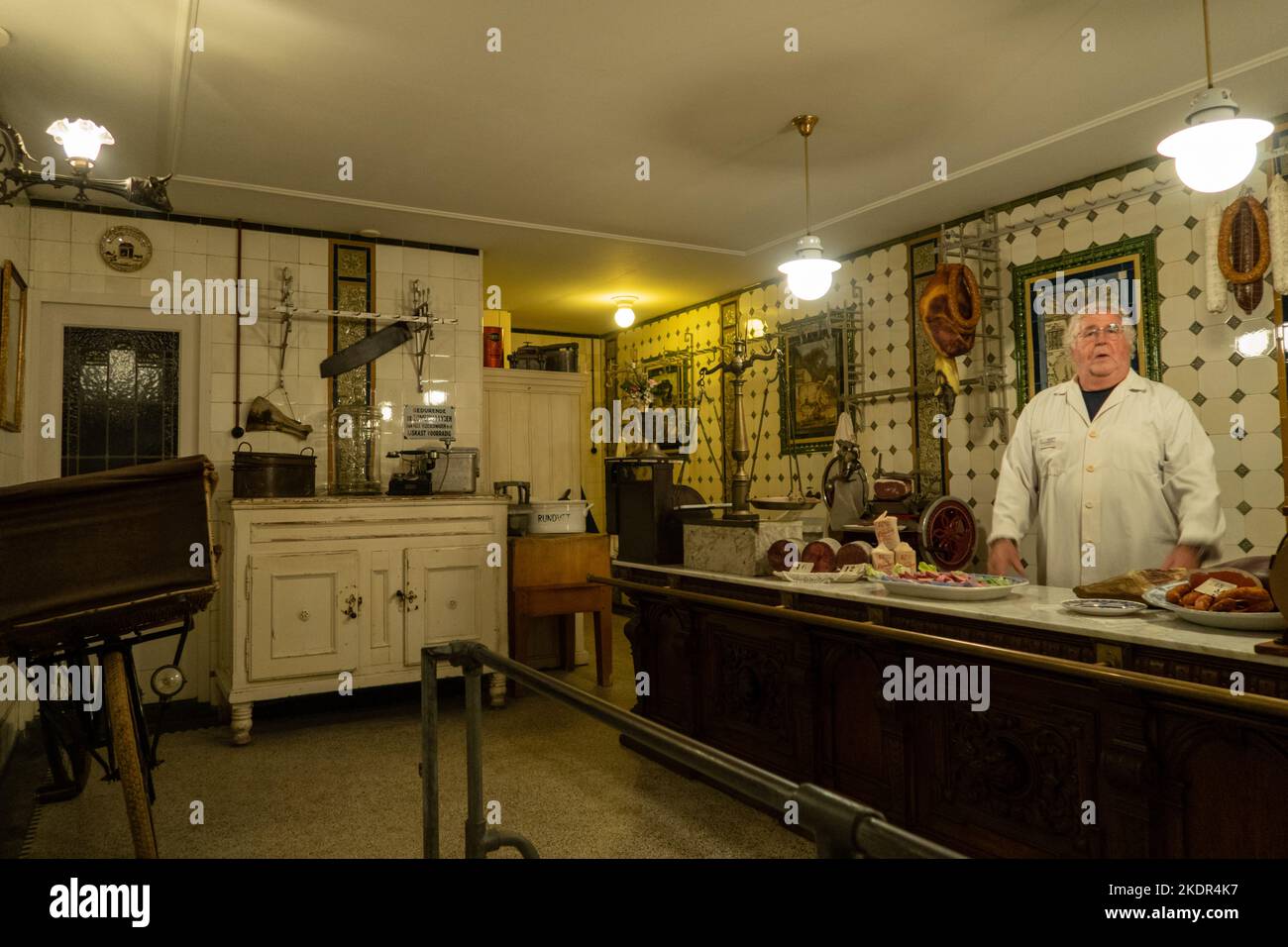 Den Helder, pays-Bas. Octobre 2022. Un boucher dans un ancien boucher de la 1900s. Photo de haute qualité Banque D'Images