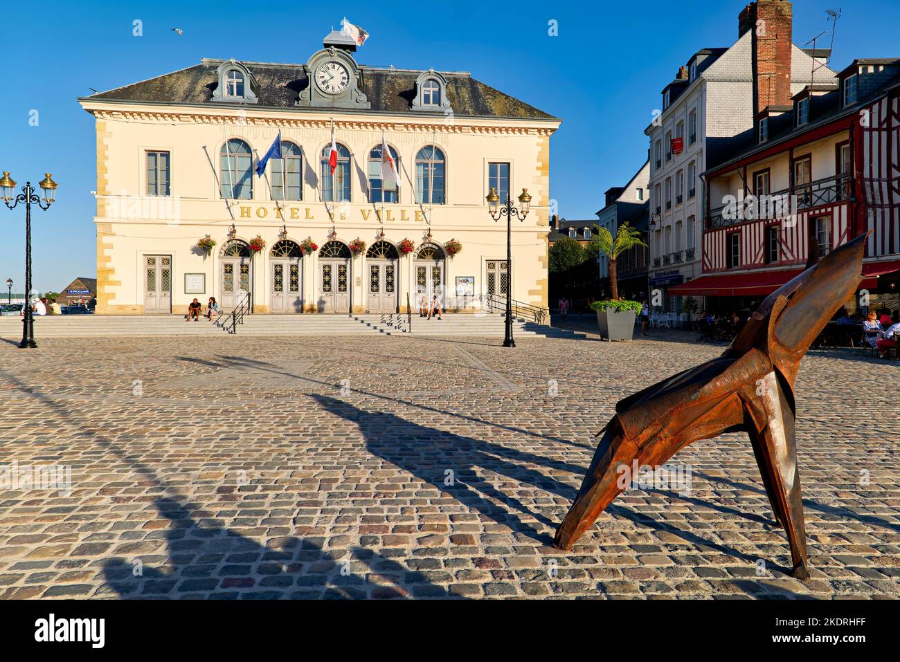 Honfleur Normandie France. Hôtel de ville Banque D'Images
